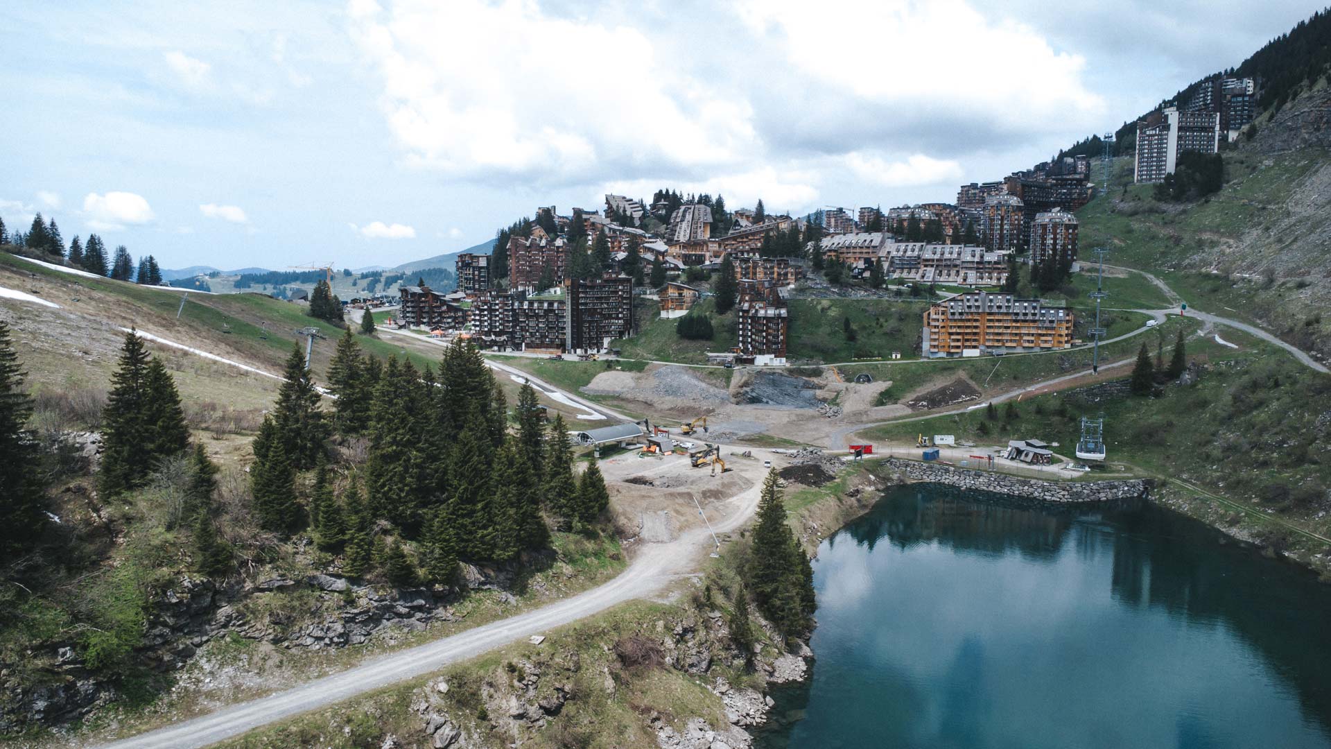 Travaux en station de ski